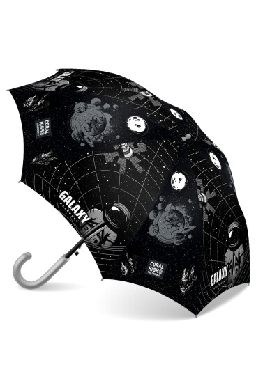 Coral High Kids Siyah Galaxy Desenli Çocuk Şemsiyesi 12679 - CORAL HIGH KIDS