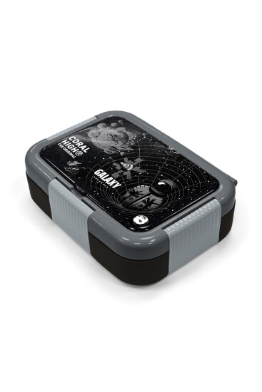 Coral High Kids Siyah Galaxy Desenli Paslanmaz Çelik Beslenme Kabı 39178 - 2