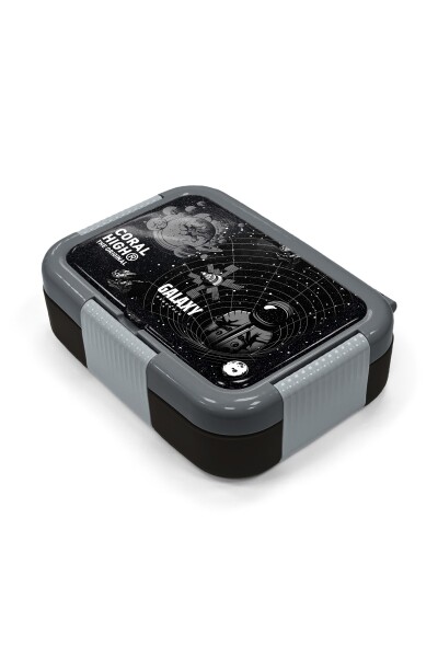 Coral High Kids Siyah Galaxy Desenli Paslanmaz Çelik Beslenme Kabı 39178 - 2