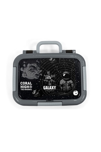 Coral High Kids Siyah Galaxy Desenli Paslanmaz Çelik Beslenme Kabı 39178 - 5