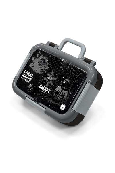 Coral High Kids Siyah Galaxy Desenli Paslanmaz Çelik Beslenme Kabı 39178 - 1