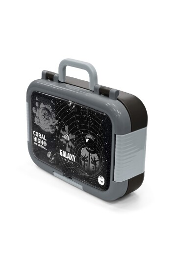 Coral High Kids Siyah Galaxy Desenli Paslanmaz Çelik Beslenme Kabı 39178 - 4