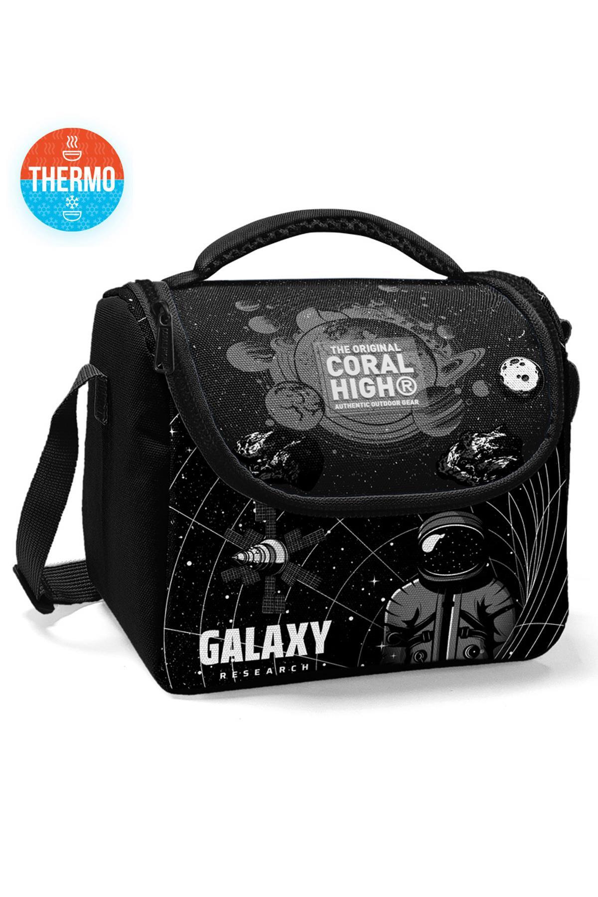 Coral High Kids Siyah Galaxy Desenli Thermo Beslenme Çantası 11784