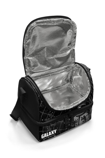 Coral High Kids Siyah Galaxy Desenli Thermo İki Katlı Beslenme Çantası 37219 - 3
