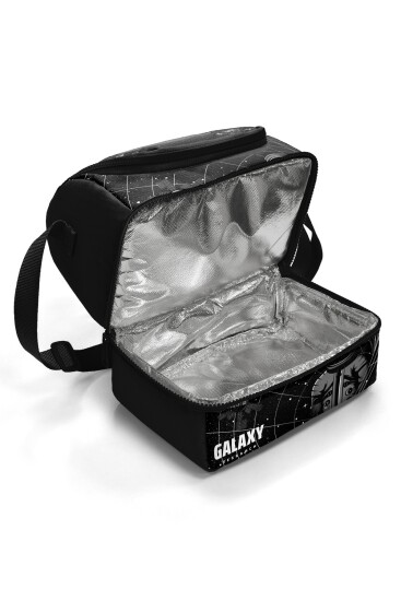Coral High Kids Siyah Galaxy Desenli Thermo İki Katlı Beslenme Çantası 37219 - 4