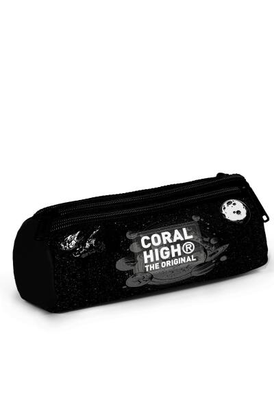 Coral High Kids Siyah Galaxy Desenli Üç Bölmeli Kalem Çantası 11171 - 3