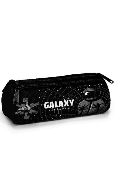 Coral High Kids Siyah Galaxy Desenli Üç Bölmeli Kalem Çantası 11171 - 1