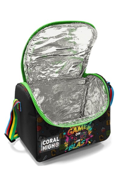 Coral High Kids Siyah Gamer Desenli Thermo Beslenme Çantası 37158 - 4