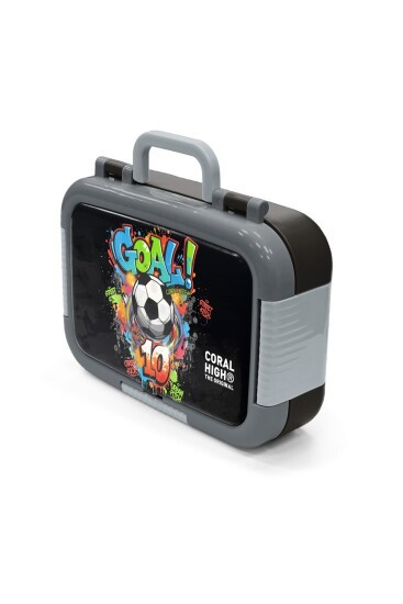 Coral High Kids Siyah Goal Desenli Paslanmaz Çelik Beslenme Kabı 39153 - 4