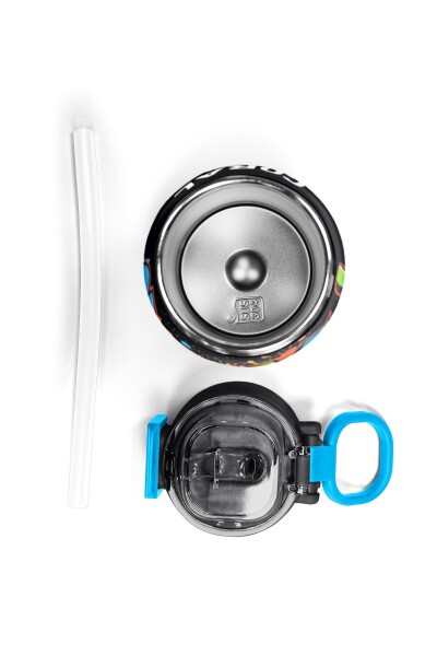 Coral High Kids Siyah Goal Desenli Pipetli ve Direkt İçim Çelik Termos 500 ml 38135 - 7