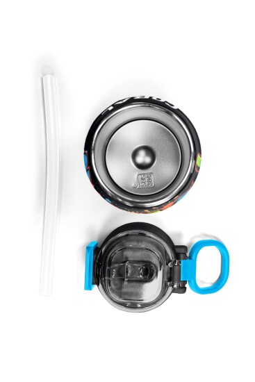 Coral High Kids Siyah Goal Desenli Pipetli ve Direkt İçim Çelik Termos 500 ml 38135 - 7