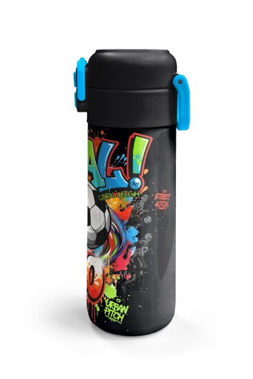 Coral High Kids Siyah Goal Desenli Pipetli ve Direkt İçim Çelik Termos 500 ml 38135 - 6