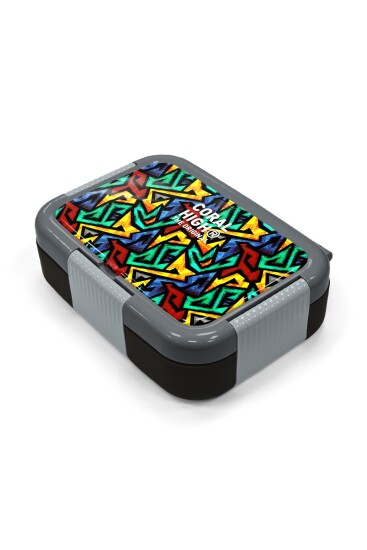 Coral High Kids Siyah Grafiti Desenli Paslanmaz Çelik Beslenme Kabı 39167 - 2