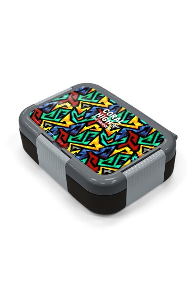 Coral High Kids Siyah Grafiti Desenli Paslanmaz Çelik Beslenme Kabı 39167 - 2