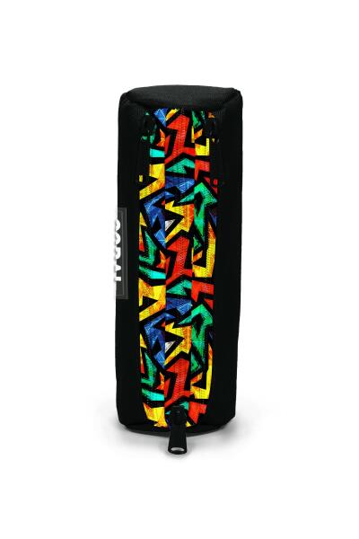 Coral High Kids Siyah Grafiti Desenli Üç Bölmeli Kalem Çantası 11162 - 2