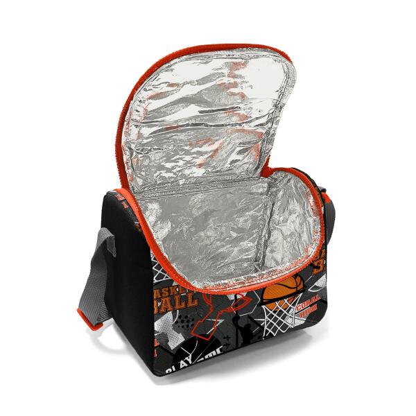 Coral High Kids Siyah Gri Basketbol Desenli 3'lü Okul Çanta Seti SET0114418 - 4