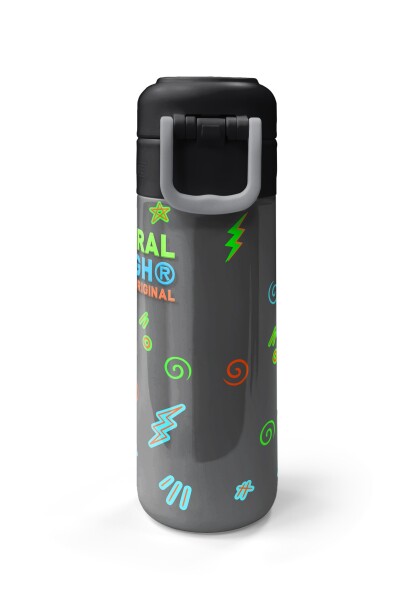Coral High Kids Siyah Gri Dinozor Desenli Pipetli ve Direkt İçim Çelik Termos 500 ml 31946 - 7