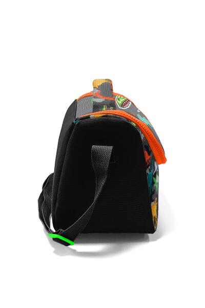 Coral High Kids Siyah Gri Dinozor Desenli Thermo Beslenme Çantası 11744 - 2