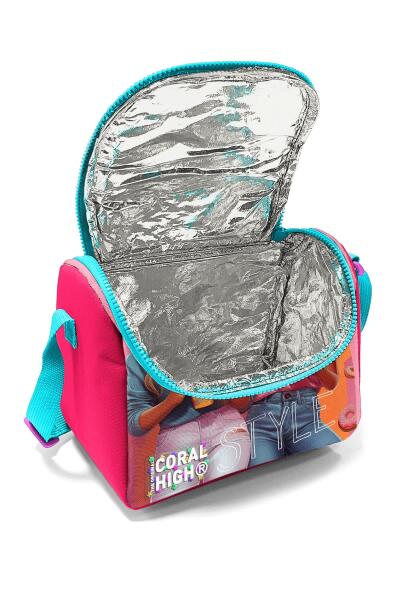 Coral High Kids Pembe Neon Mercan Fashion Girl Desenli Thermo Beslenme Çantası 22769 - 4