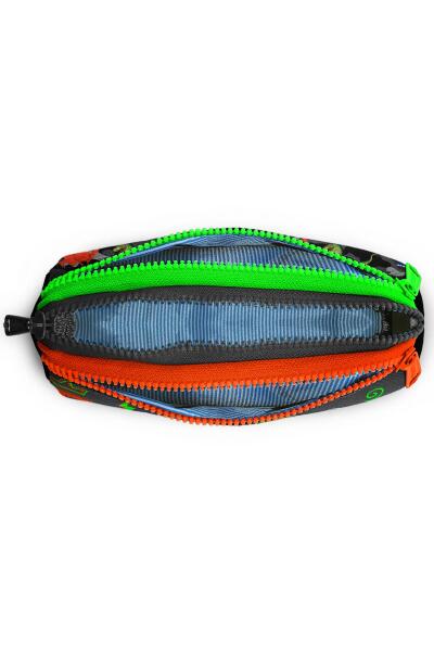 Coral High Kids Siyah Gri Dinozor Desenli Üç Bölmeli Kalem Çantası 22044 - 4