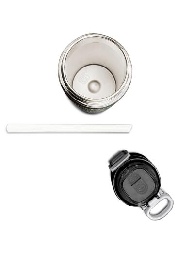 Coral High Kids Siyah Gri Gamer Desenli Pipetli ve Direkt İçim Çelik Termos 500 ml 31853 - 7