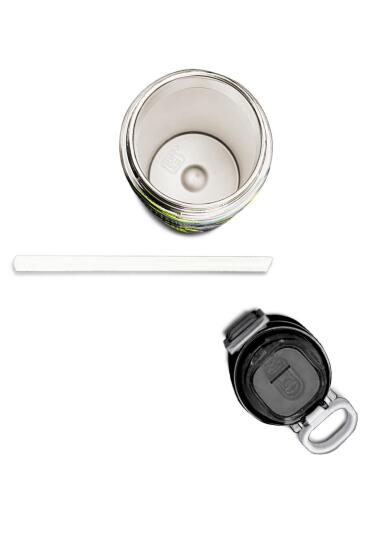 Coral High Kids Siyah Gri Kamuflaj Desenli Pipetli ve Direkt İçim Çelik Termos 500 ml 31909 - 7