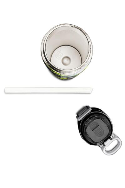 Coral High Kids Siyah Gri Kamuflaj Desenli Pipetli ve Direkt İçim Çelik Termos 500 ml 31909 - 7