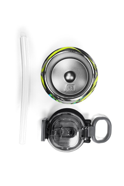 Coral High Kids Siyah Gri Kamuflaj Desenli Pipetli ve Direkt İçim Çelik Termos 500 ml 31909 - 7