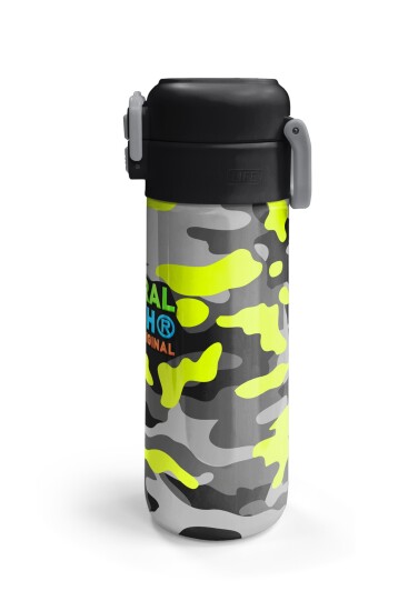 Coral High Kids Siyah Gri Kamuflaj Desenli Pipetli ve Direkt İçim Çelik Termos 500 ml 31909 - 6