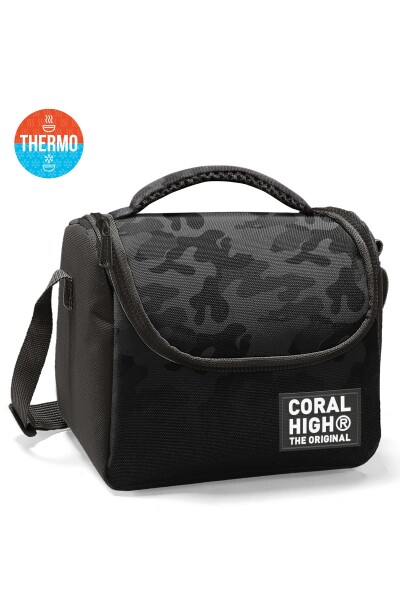 Coral High Kids Siyah Kamuflaj Desenli Thermo Beslenme Çantası 37138 - 1