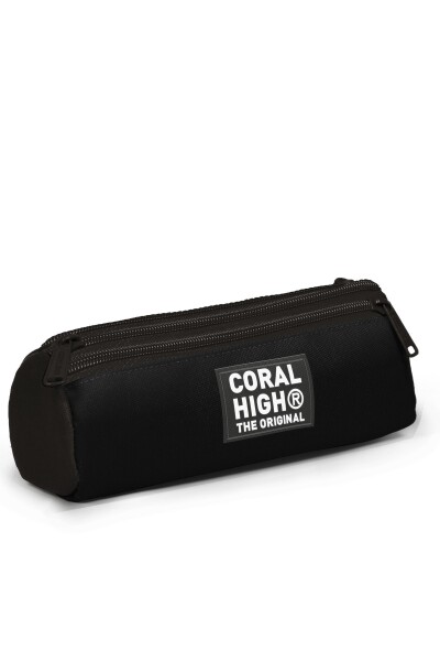 Coral High Kids Siyah Kamuflaj Desenli Üç Bölmeli Kalem Çantası 31038 - 3