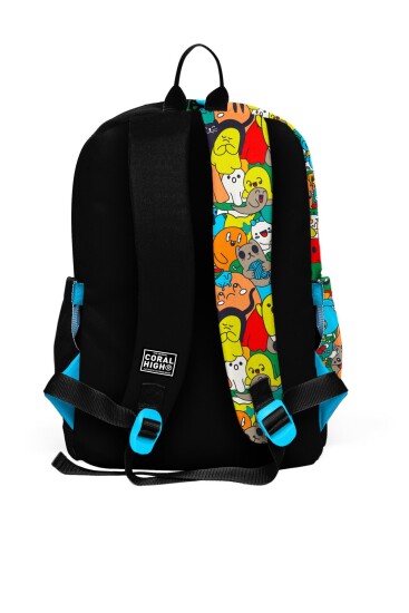Coral High Kids Siyah Karikatür Desenli 3’lü Okul Çanta Seti SET0123774 - 4