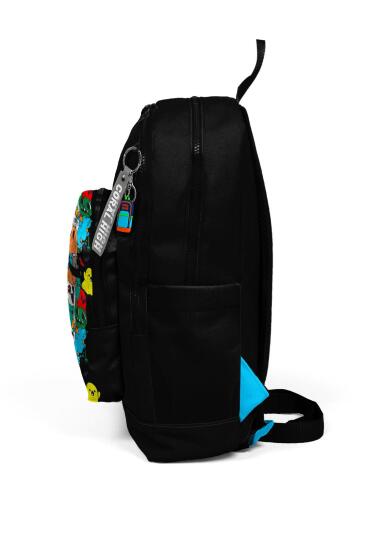 Coral High Kids Siyah Karikatür Desenli Dört Bölmeli Okul Sırt Çantası 23774 - 7