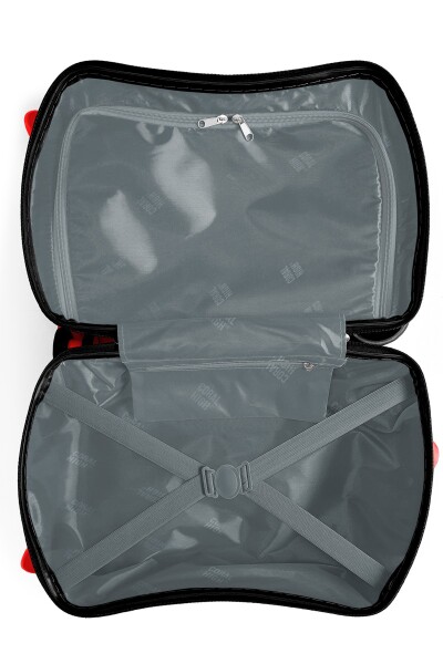 Coral High Kids Siyah Kırmızı Anime Araba Desenli Otur-Çek Çocuk Valizi 16368 - 5