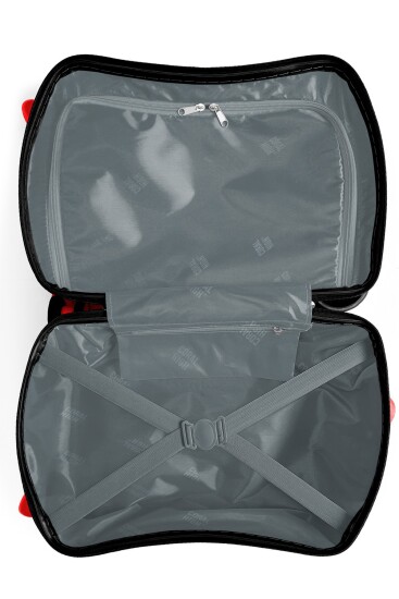 Coral High Kids Siyah Kırmızı Anime Araba Desenli Otur-Çek Çocuk Valizi 16368 - 5