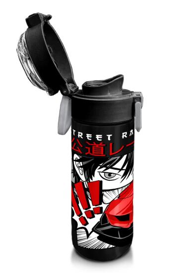 Coral High Kids Siyah Kırmızı Anime Araba Desenli Pipetli ve Direkt İçim Çelik Termos 500 ml 31948 - 6