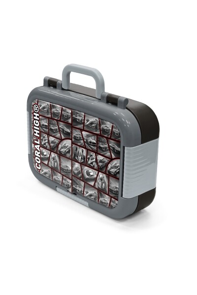 Coral High Kids Siyah Kırmızı Araba Desenli Paslanmaz Çelik Beslenme Kabı 39318 - 4