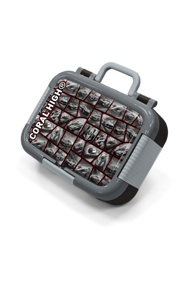 Coral High Kids Siyah Kırmızı Araba Desenli Paslanmaz Çelik Beslenme Kabı 39318 - 1