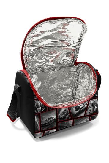 Coral High Kids Siyah Kırmızı Araba Desenli Thermo Beslenme Çantası 12790 - 4
