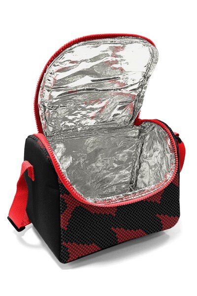 Coral High Kids Siyah Kırmızı Desenli Thermo Beslenme Çantası 37133 - 4