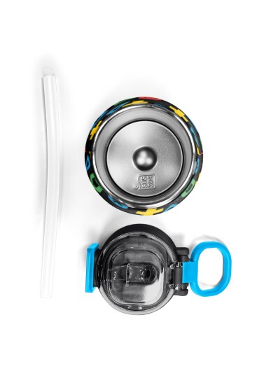 Coral High Kids Siyah Lets Play Desenli Pipetli ve Direkt İçim Çelik Termos 500 ml 38114 - 7