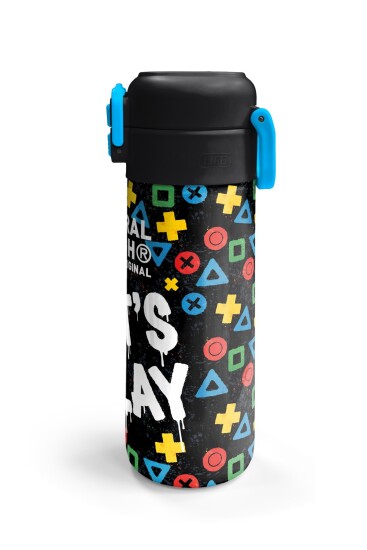 Coral High Kids Siyah Lets Play Desenli Pipetli ve Direkt İçim Çelik Termos 500 ml 38114 - 6