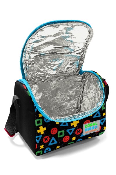Coral High Kids Siyah Lets Play Desenli Thermo Beslenme Çantası 37114 - 4