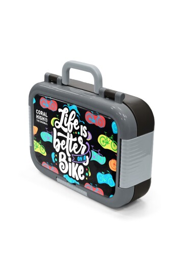 Coral High Kids Siyah Lets Play Paslanmaz Çelik Beslenme Kabı 39143 - 4