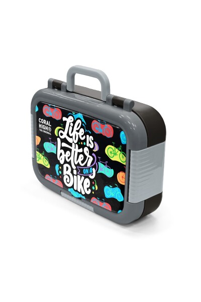 Coral High Kids Siyah Lets Play Paslanmaz Çelik Beslenme Kabı 39143 - 4