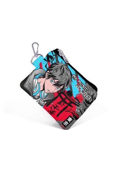Coral High Kids Siyah Mavi Anime Desenli Bozuk Para Çantası 21925 - 3