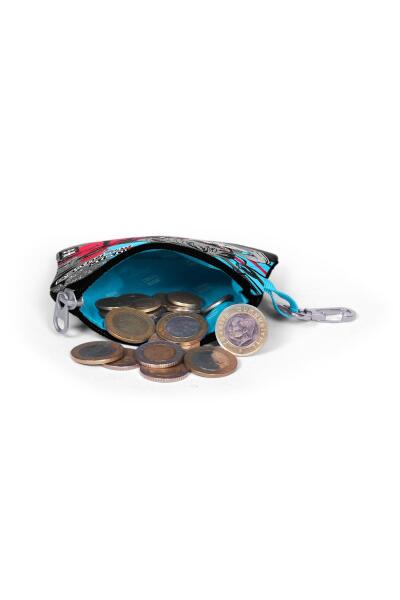 Coral High Kids Siyah Mavi Anime Desenli Bozuk Para Çantası 21925 - 4