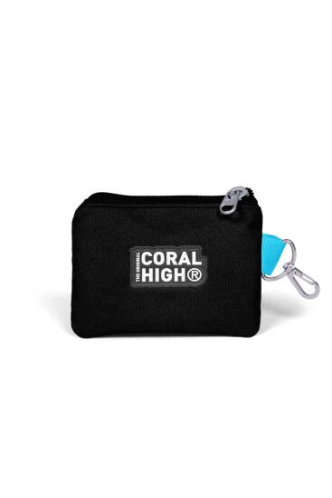 Coral High Kids Siyah Mavi Anime Desenli Bozuk Para Çantası 21925 - 2