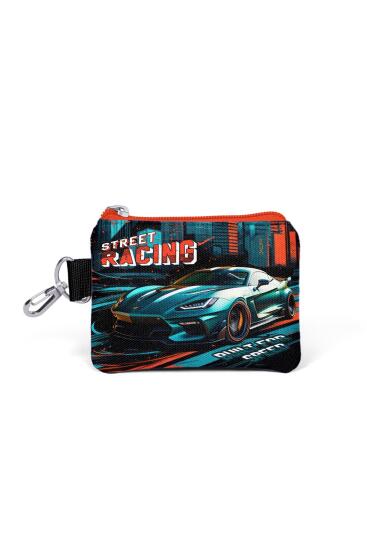 Coral High Kids Siyah Nefti Yarış Arabası Desenli Bozuk Para Çantası 21894 - Coral High KIDS