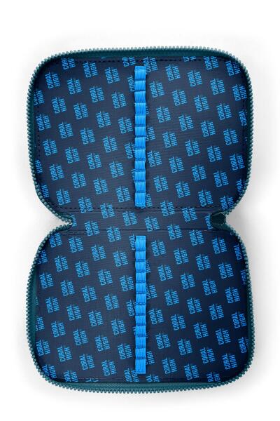 Coral High Kids Siyah Nefti Yarış Arabası Desenli Çift Katlı Kalem Çanta 11151 - 7